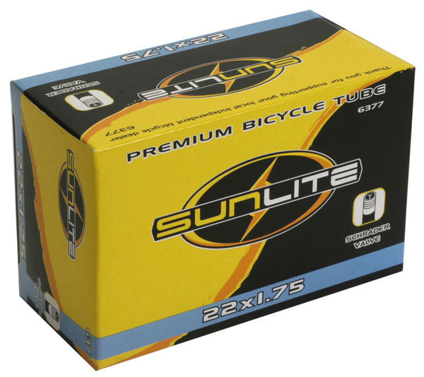Sunlite Standard Schrader Valve Tube 22 x 1.75