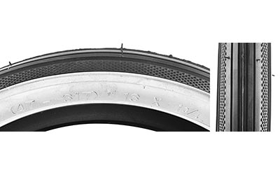 SUNLITE S-7  16" x 1-3/4" BLACK/WHITEWALL BICYCLE TIRE 