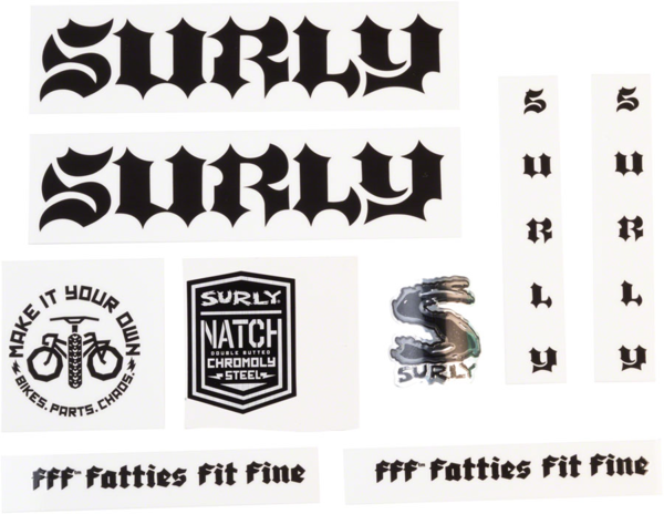 Surly Surly Born to Lose Decal Set Black 