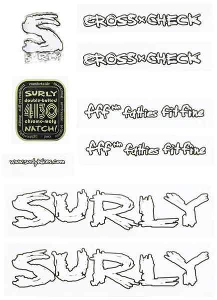 Surly Cross Check Frame Decal Set, with Scissors