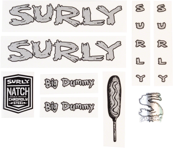 Surly Surly Big Dummy Frame Decal Set - Metallic Silver