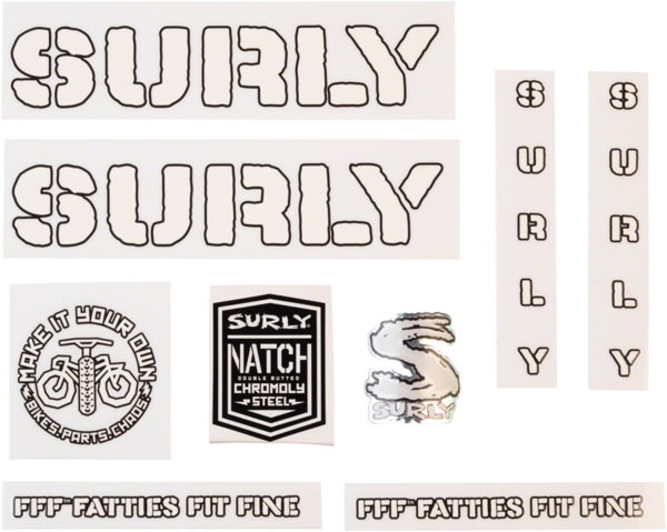 Surly Surly Overspray Decal Set White 