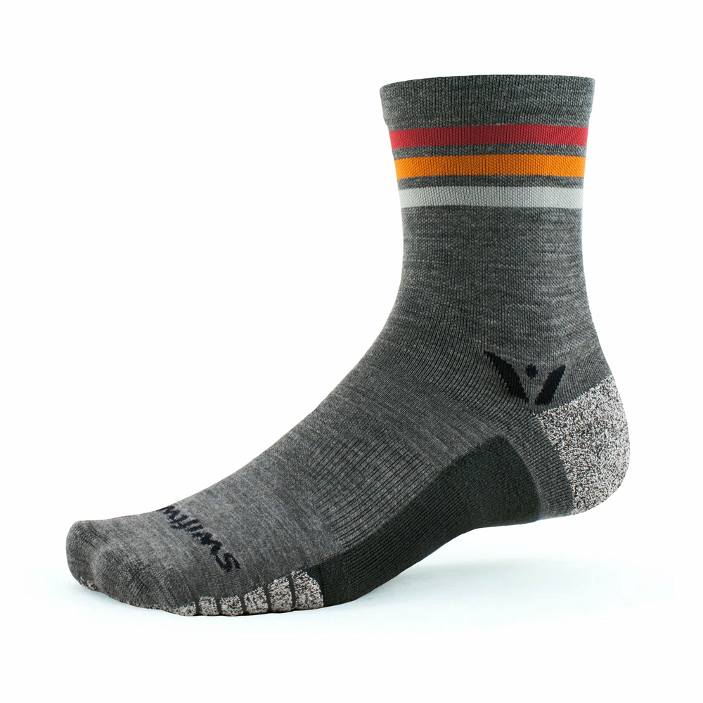 Swiftwick Flite XT Trail Five Socks Color: Stripe Red