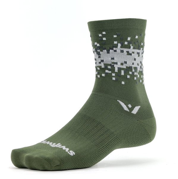 Swiftwick VISION Five Pixel Color: Loden Gray