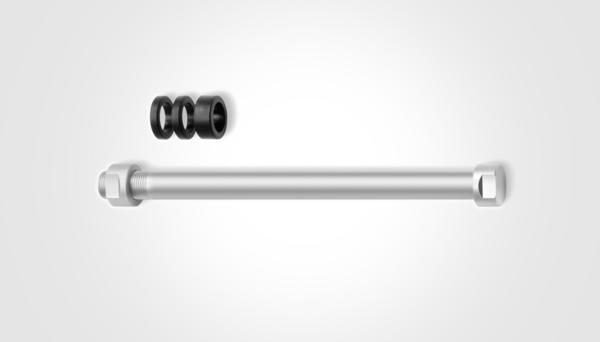 Tacx E-Thru Trainer Axle Axle | Thread Length | Thread Pitch: 142 x 12mm | 23mm | 12 x 1mm