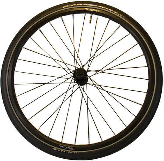 TerraTrike 26-inch Rear Wheel Kit - Double Wall - Black - Marathon Tire