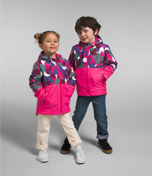 The North Face Kids' Freedom Insulated Jacket Color: Mr. Pink Big Abstract Print