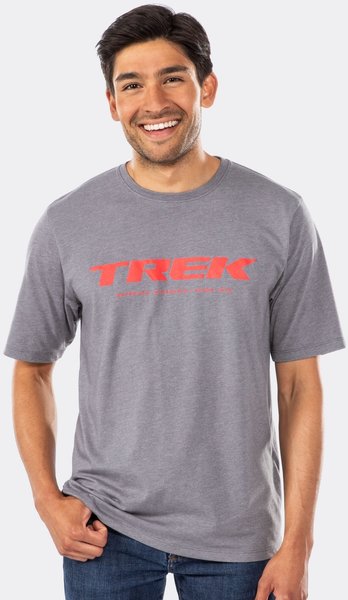 Trek Trek T-Shirt Color: Grey/Radioactive Red