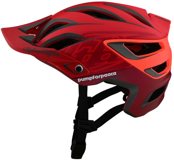 Troy Lee Designs A3 Helmet w/MIPS Pump For Peace Color: Pump For Peace Red