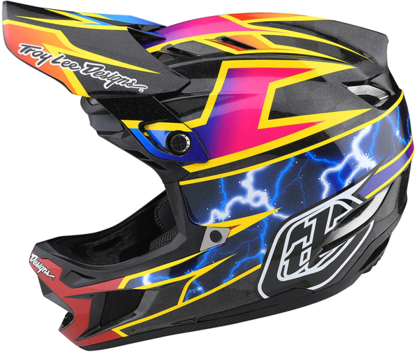 Troy Lee Designs D4 Carbon Helmet w/MIPS Lightning