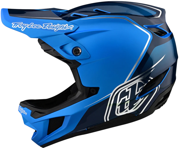 Troy Lee Designs D4 Composite Helmet w/MIPS Shadow Color: Blue