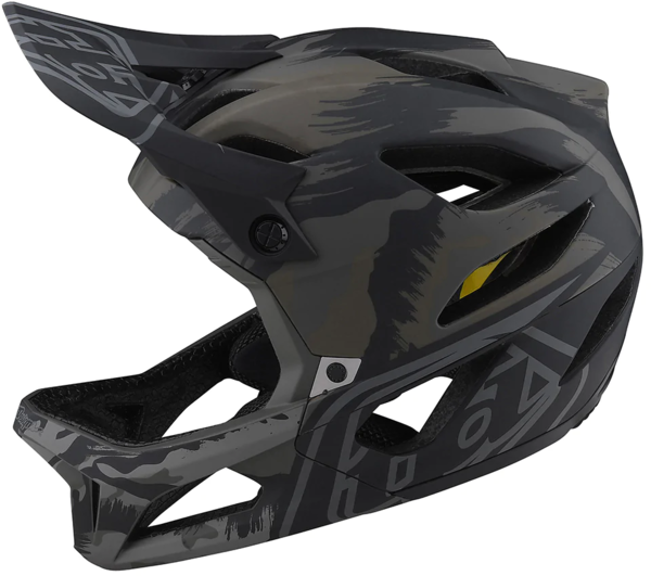 Troy Lee Designs Stage Helmet w/MIPS Brushed Camo Color: Military
