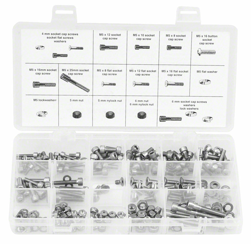 Wheels Manufacturing Wheels Manufacturing 4,5,6mm Fastener Kit - 218 Pieces of Stainless Steel Bolts, Nuts, Washers 