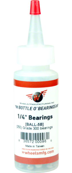 Wheels Manufacturing Wheels Manufacturing Grade 300 1/4" Loose Ball Bearing: Bottle of 250