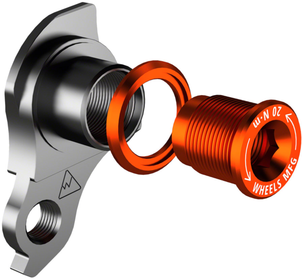 Wheels Manufacturing Universal Derailleur Hanger - 404-3, For Frames designed to accept SRAM UDH, Black/Orange Wheels Manufacturing Universal Derailleur Hanger - 404-3, For Frames designed to accept SRAM UDH, Black/Orange