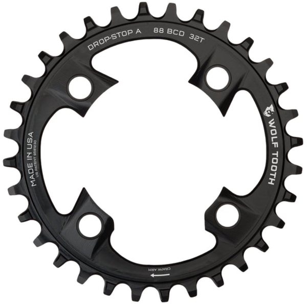 Wolf Tooth 88 mm BCD Chainrings for Shimano M985 Color: Black