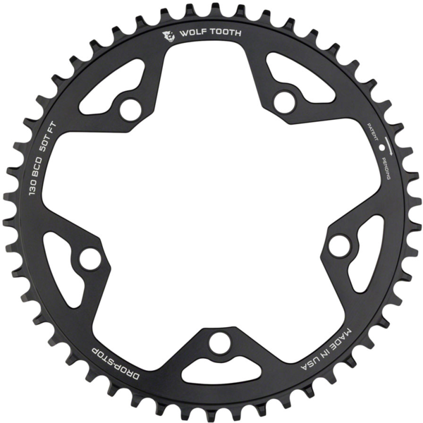 Wolf Tooth 130 BCD Gravel/CX/Road Chainring Color: Black