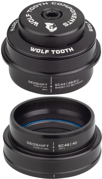 Wolf Tooth Components 2 Degree GeoShift Performance Angle Short Headset Color: Black