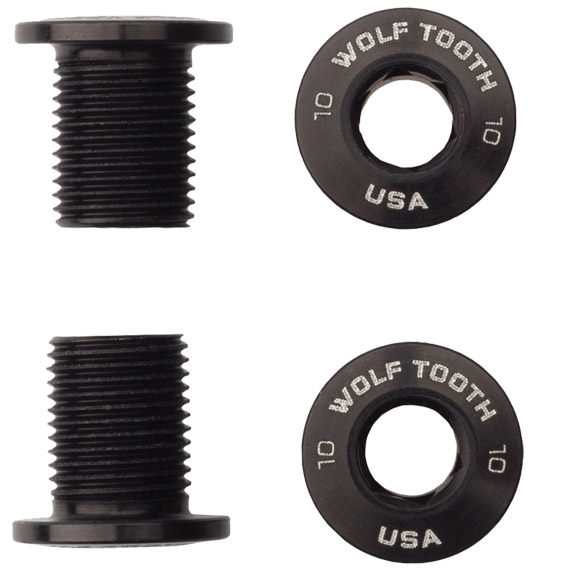 NEW Wolf Tooth Set of 5 Chainring Bolts for 1x use Dual Hex Fittings Black