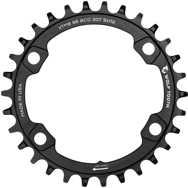 Wolf Tooth Components 96mm BCD Hyperglide+ Chainrings for Shimano XT M8000/SLX M7000
