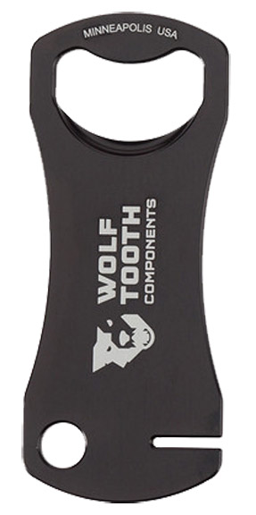 GREEN Wolf Tooth Components BOTTLE OPENER with Disc Brake Rotor Truing Slot