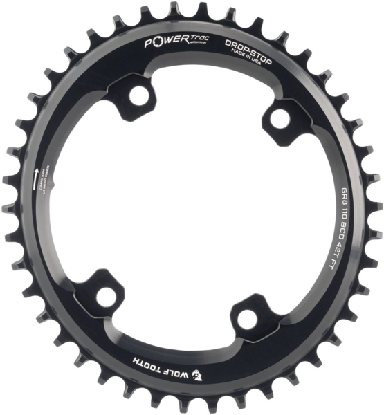 Wolf Tooth Components Elliptical 110 BCD Asymmetric 4-Bolt Chainring for Shimano GRX Cranks