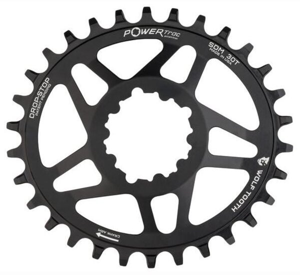 Wolf Tooth Components Elliptical Direct Mount Chainrings for SRAM Cranks Color: Black