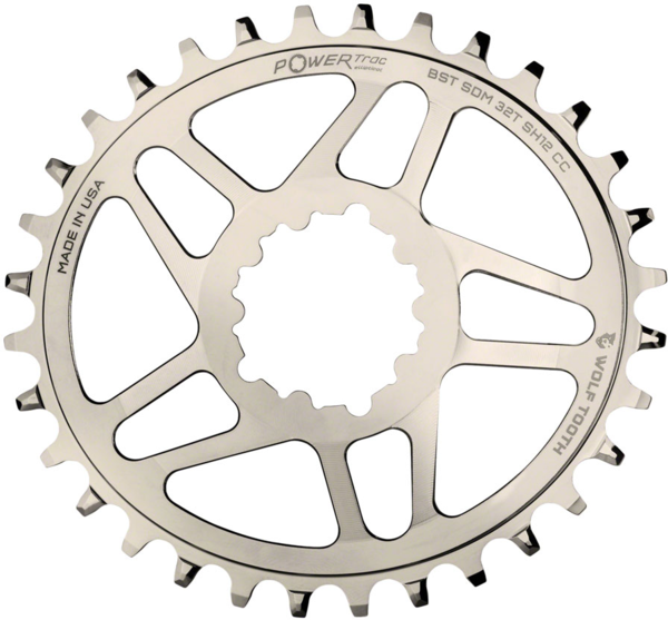 Wolf Tooth Components Elliptical Direct Mount Hyperglide+ Chainring for Cane Creek/SRAM Cranks Color: Silver