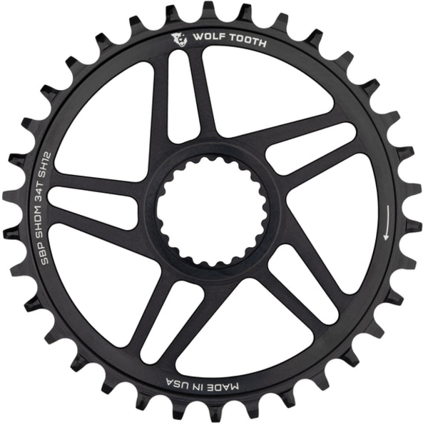 Wolf Tooth Direct Mount Chainrings for Shimano Cranks Color: Black