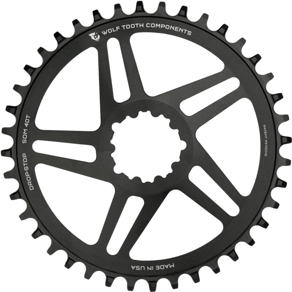 Wolf Tooth Direct Mount Chainrings for SRAM Gravel/Road Cranks Color: Black