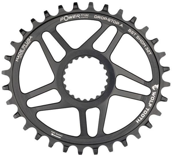 Wolf Tooth Oval Direct Mount Chainrings for Shimano Cranks Tooth Profile: Drop-Stop A