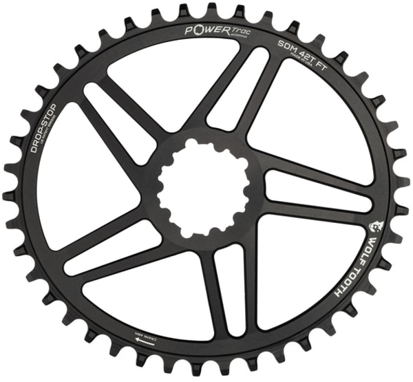 Wolf Tooth Oval Direct Mount Chainrings for SRAM Gravel / Road Cranks Color: Black