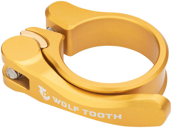 Wolf Tooth Quick Release Seatpost Clamp - 29.8mm, Gold - Bike Shop