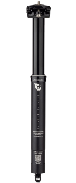 Wolf Tooth Resolve Dropper Post Color | Diameter | Offset | Travel: Black | 30.9mm | 0mm | 125mm