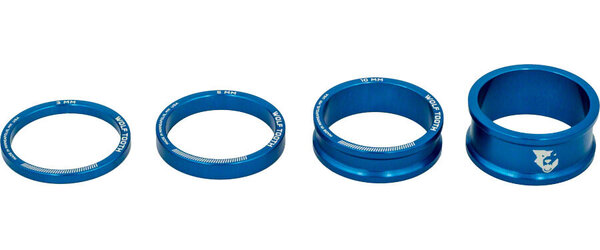 Wolf Tooth Wolf Tooth Headset Spacer Kit 3, 5, 10, 15mm, Blue Wolf Tooth Wolf Tooth Headset Spacer Kit 3, 5, 10, 15mm, Blue