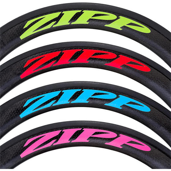 ZIPP 303 2014 STYLE FUORESCENT YELLOW REPLACEMENT DECAL SET FOR 2 RIMS 