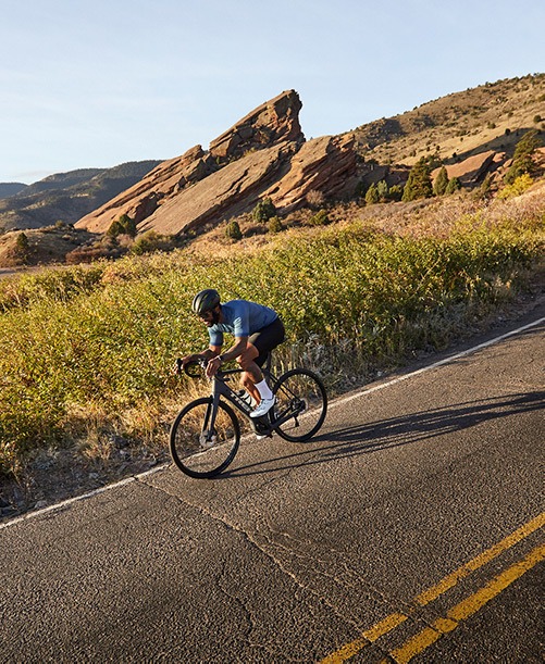 road rider on an electric road bike