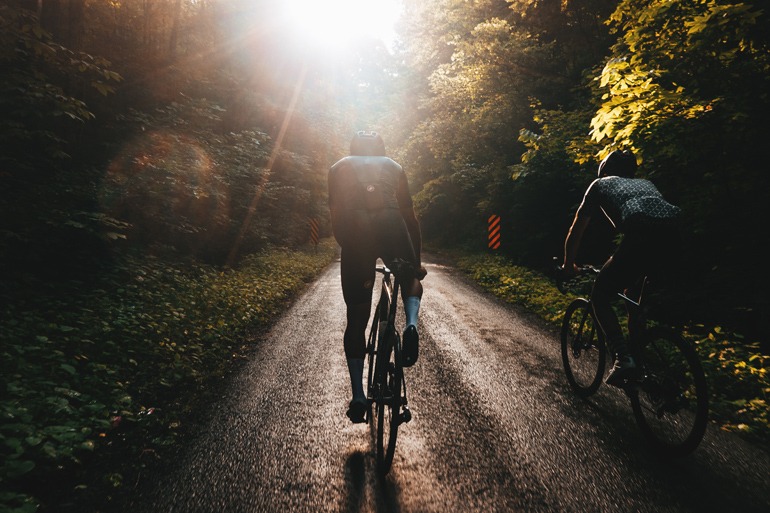 Pair of road riders.