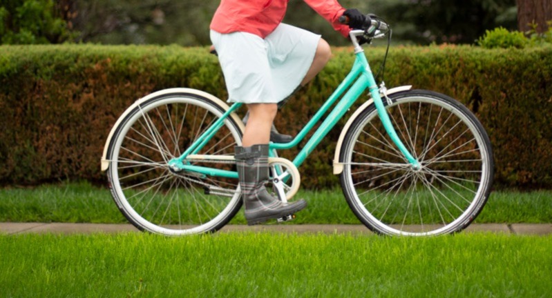 woman on a comfort bike