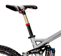 Adjustable seatposts let you lower and raise your seat while you ride!