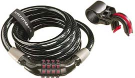 Kryptonite's Resettable Combination Combo Cable III is self-coiling for ease of use!