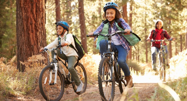 Boy on 24-inch kids' bike