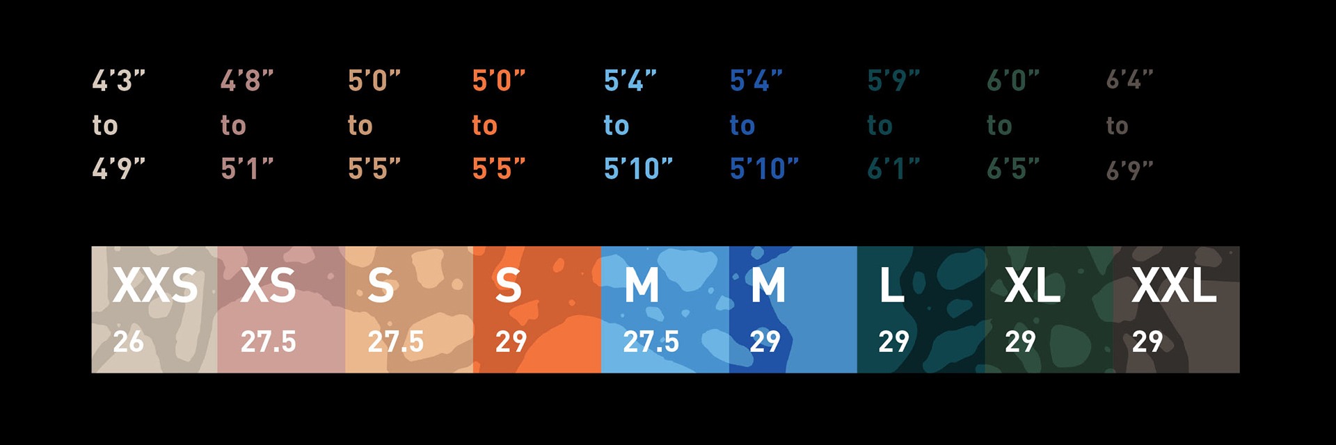 Rockhopper Size Chart