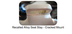 Specialized cracked seatstay rear shock mount.