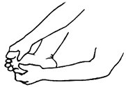 16: Stretching/massaging the foot