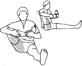 3: Stretching the upper hamstrings and hip