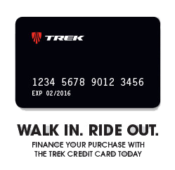 Finance your new bicycle, clothing and accessoiries with the Trek Card!