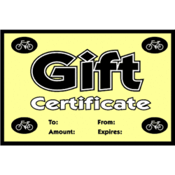 Mill Race Cyclery Gift Certificates