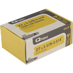 Q-Tubes Value Series Tube (27-inch x 1-1/8–1-1/4 (700C x 28-32mm) Schrader Valve)