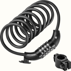 Retrospec Grizzly Integrated Combo Cable Bike Lock - 8mm